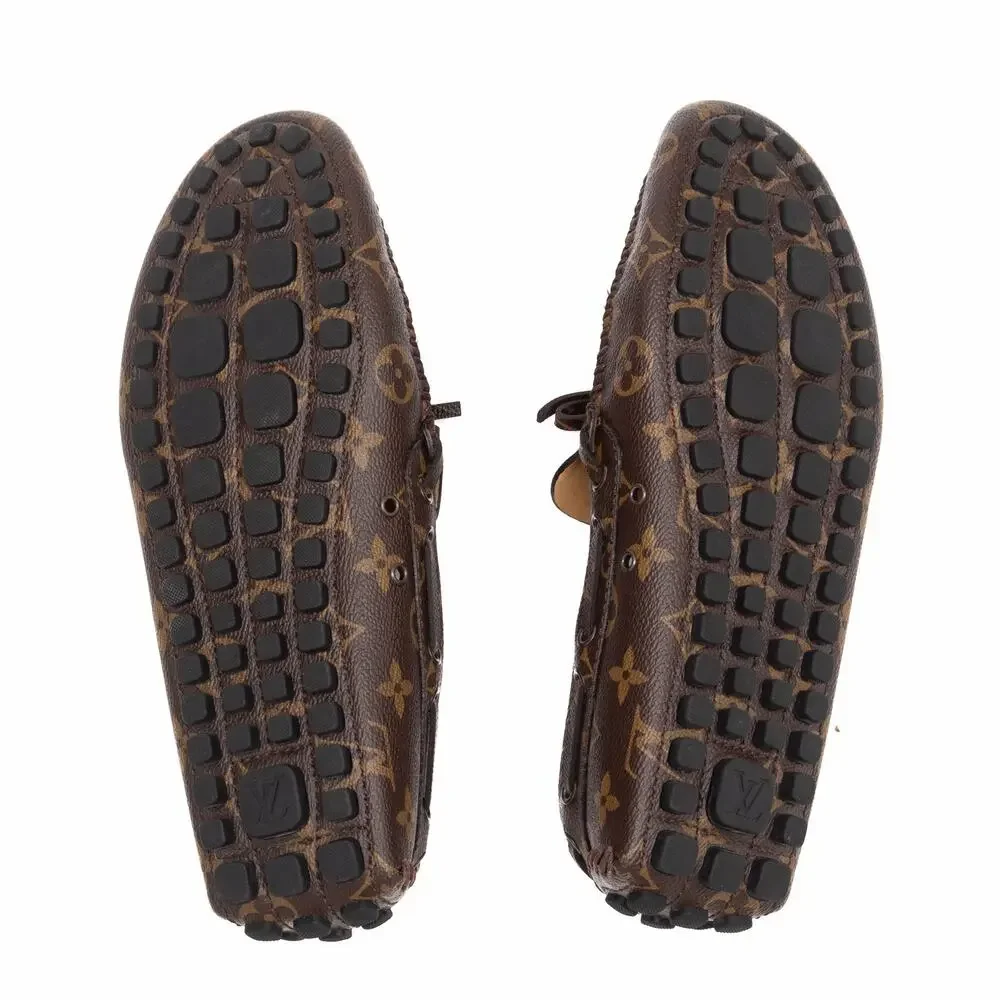 Louis Vuitton Men’s Brown Monogram Canvas Arizona Slip On Moccasins Loafers US8